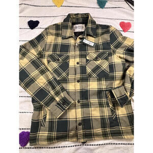 Alpine Design Men's Plaid Button-Up Quilt lined Jacket Size Medium